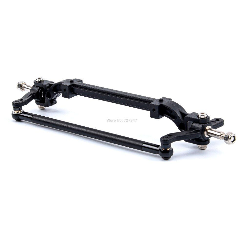 1:14 RC Metal Black / Silver Front Axle Steering Rod Link Pole for 1/14 Tamiya RC Tractor Truck Car