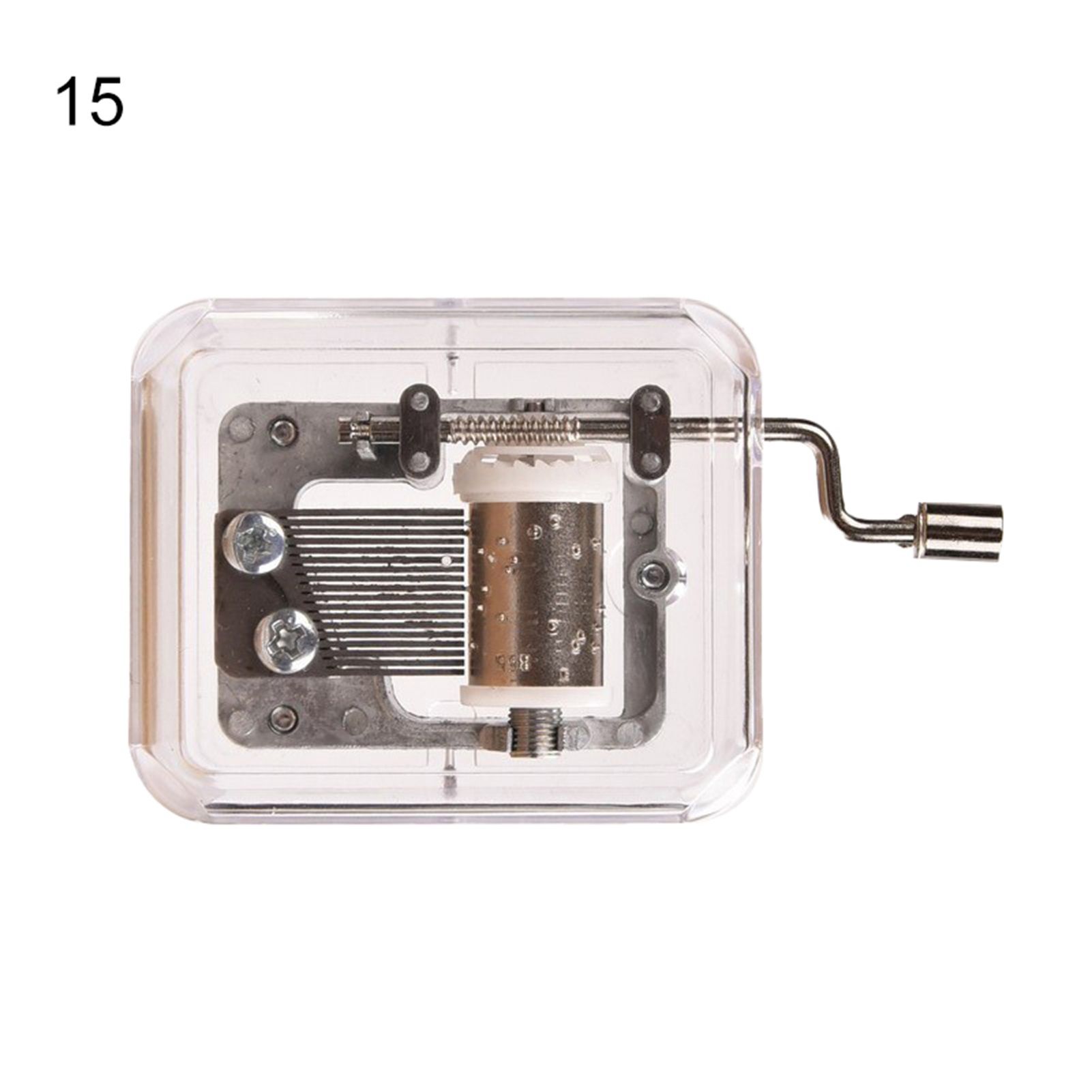 Hand-crank Music Box Nice-looking Exquisite Porle Square Music Box