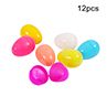 12/24Pcs Solid Color Easter Eggs Stuffer DIY Craft Decor Party Favors Kids Toy