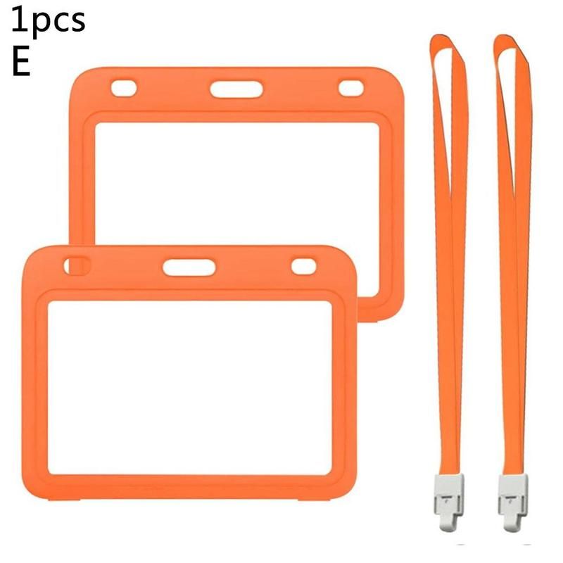 New Large Record Card Holder Candy Color Children's Badge Holder Work Card Lanyard Holder Adult ID ID Work Card T1X5