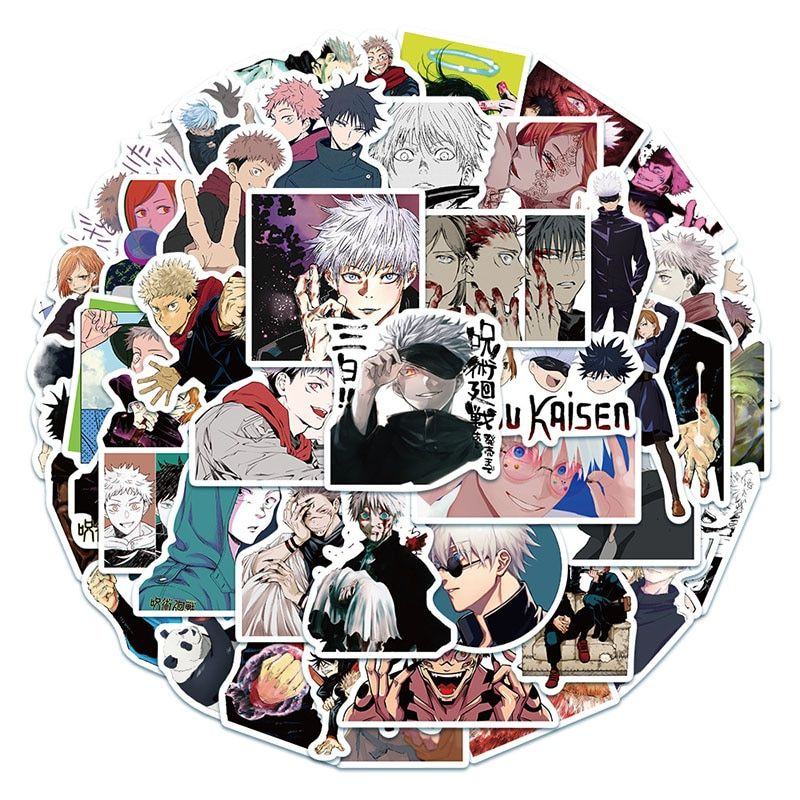 50Pcs Jujutsu Kaisen Sticker For Computer Guitar Refrigerator Suitcase Sticker DIY Scrawl