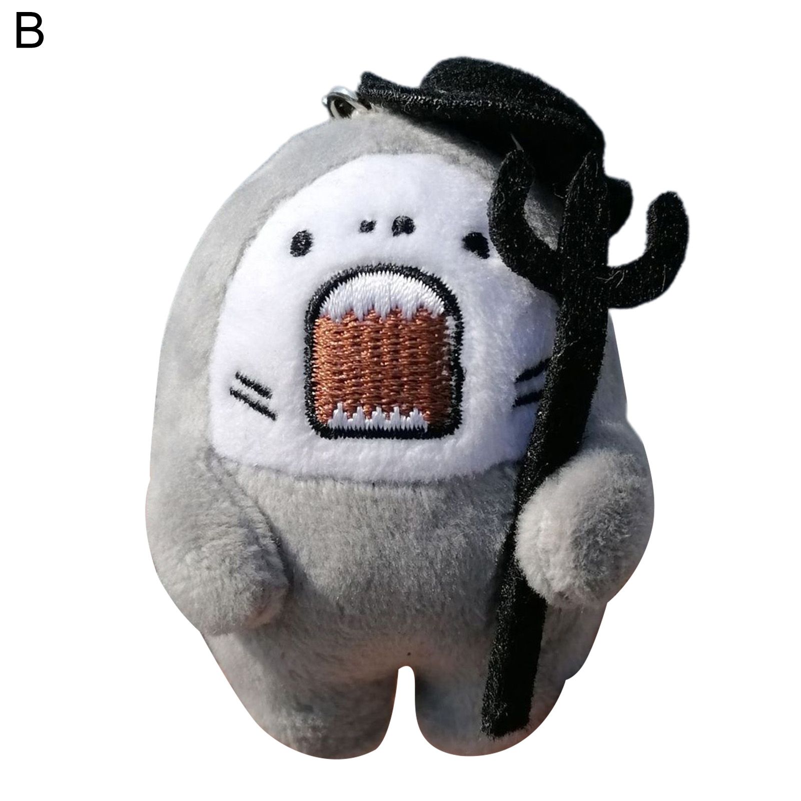 Plush Doll Pendant Multifunctional Anti-deform Various Styles Grumpy Shark Doll Keychain for Adults