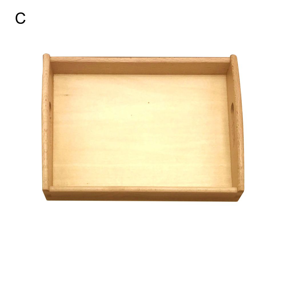 Montessori Wooden Tray Organizer Early Teaching Aid Preschool Kids Education Toy
