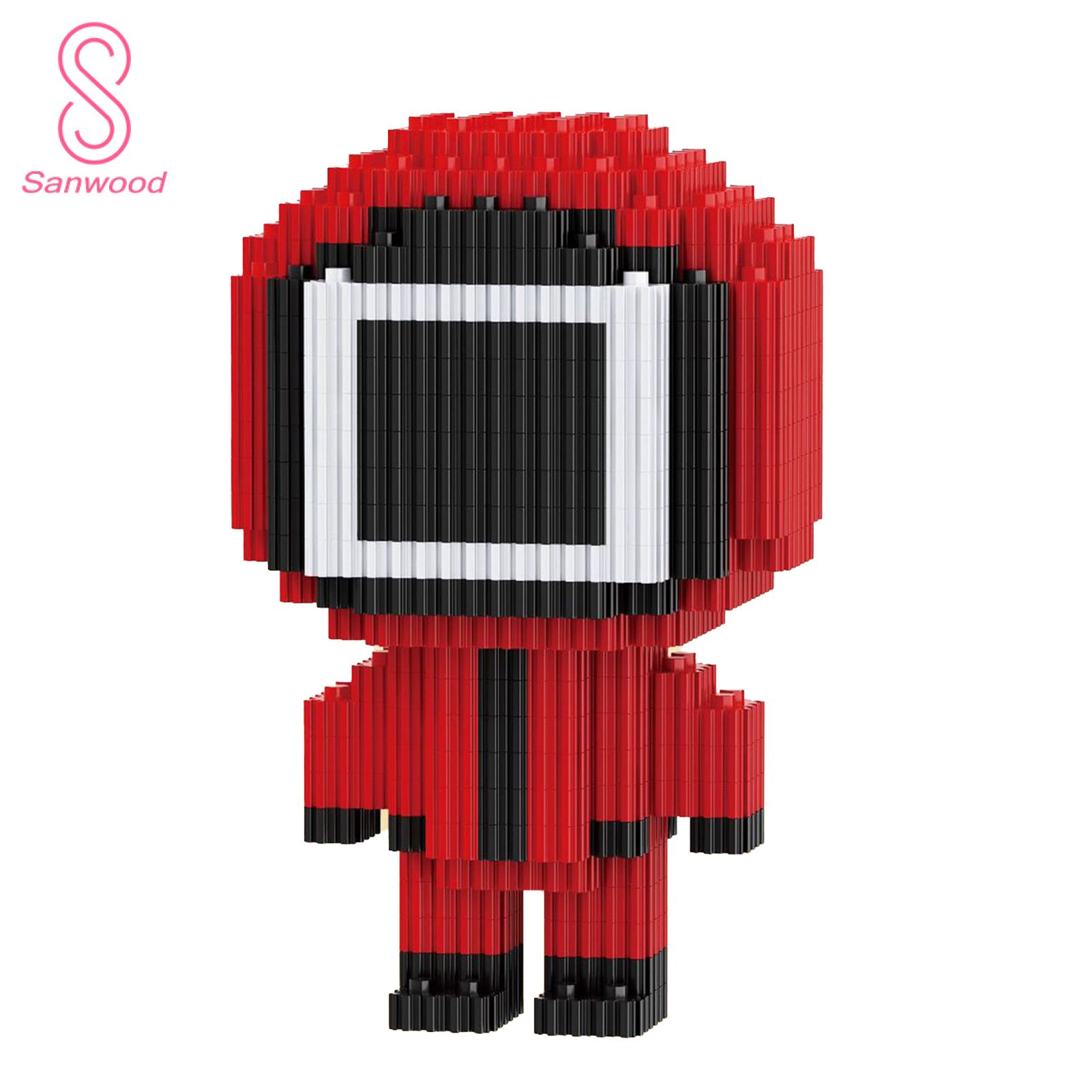 Squid Game BuiSding Bricks Geometric Pattern Sogic Thinking Training Exquisite Cute Squid Game BuiSding BSock ModeS Toy for DIY