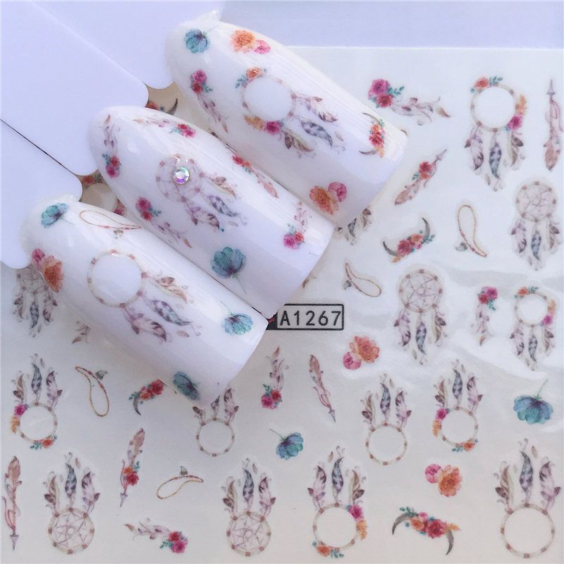 YWK 2020  Designs Rabbit/Cat Designs Nail Sticker Water Transfer Nail Art Decals
