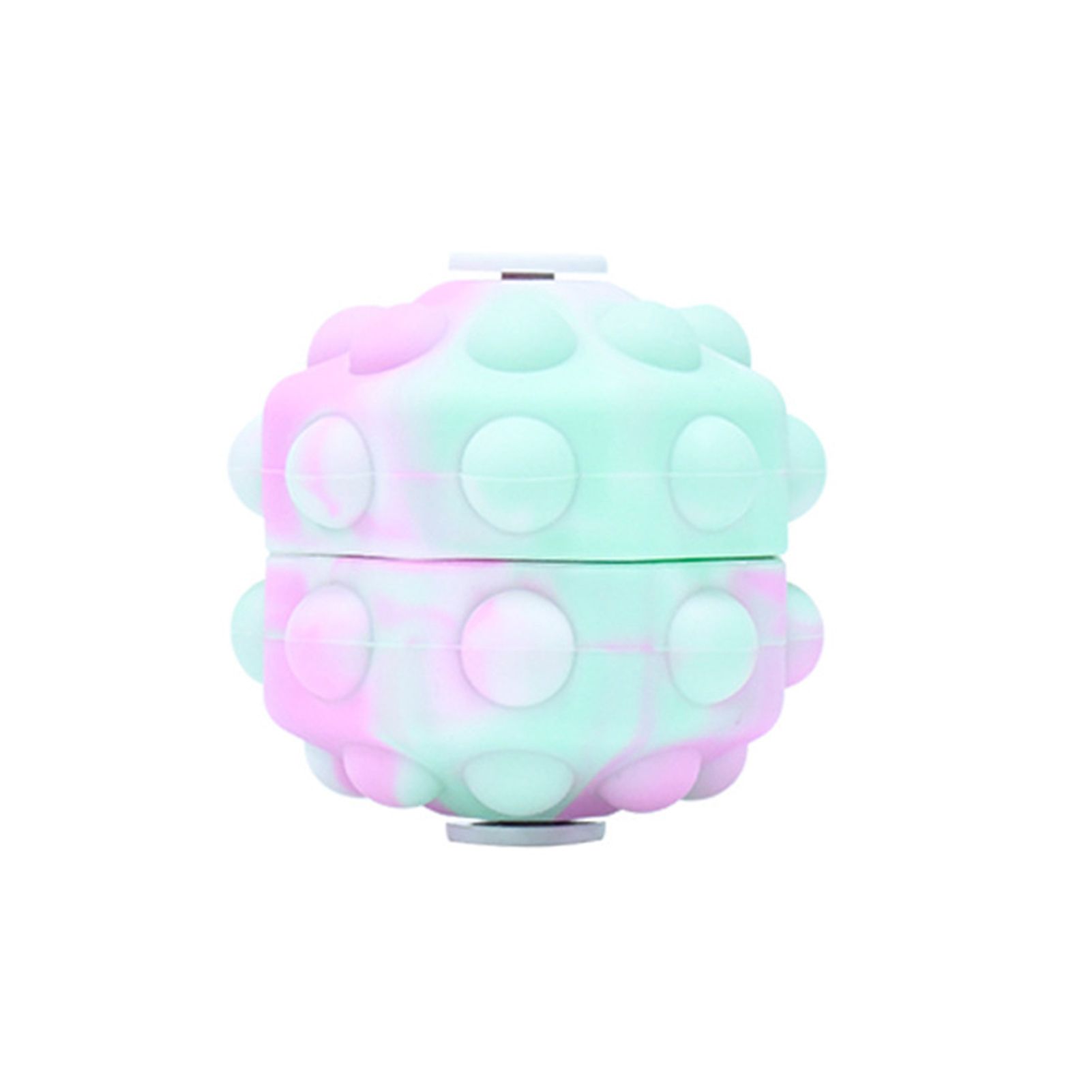 3D Decompression Ball Colorful Lights Rotary Silicone Stress Relief Pop Sensory Fidget Toy for Kids