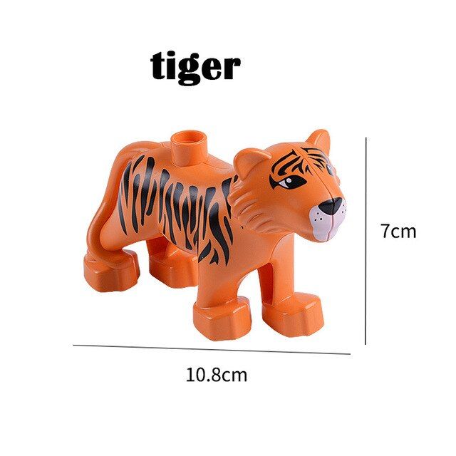 Animal Model Figures big Building Block kids educational toys for children Gift Brinquedos Compatible All Brands Big block