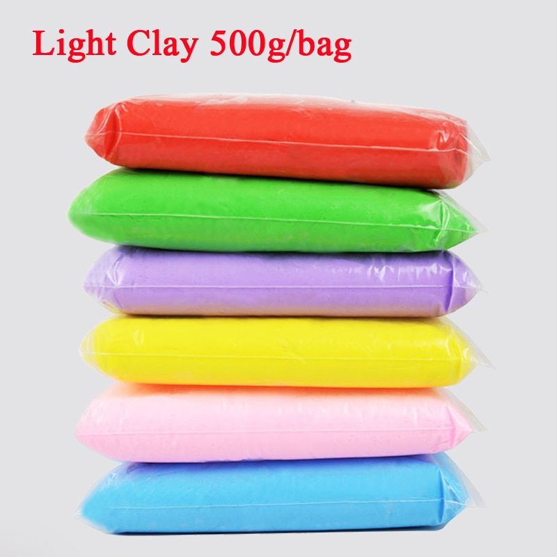 500g/bag Plasticine Effect Magic Clay Educational Slime Toys DIY Polymer Clay Brinquedos Playdough For Kids Gift 24 Colors
