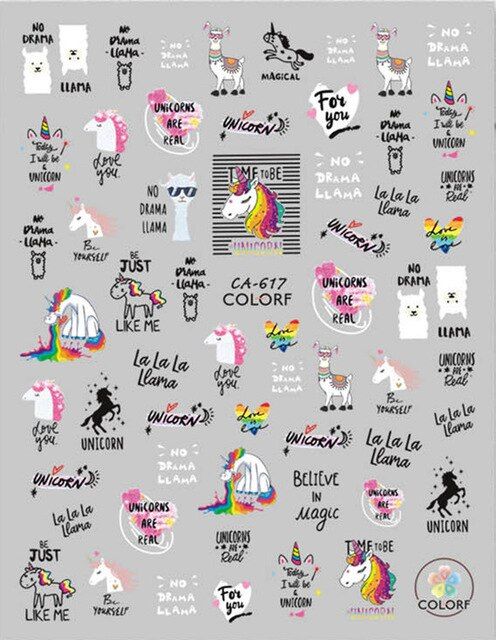 Newest WG10-09 lettering design 3d nail sticker decal Japan type DIY art decoration sticker