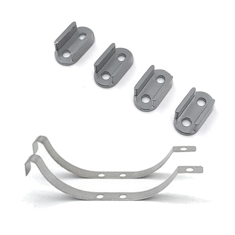 2 Set RC Car Part: 1 Set Leaf Springs Fixed Seat Mounting Bracket & 1 Set Shock Absorber Leaf Springs Suspension