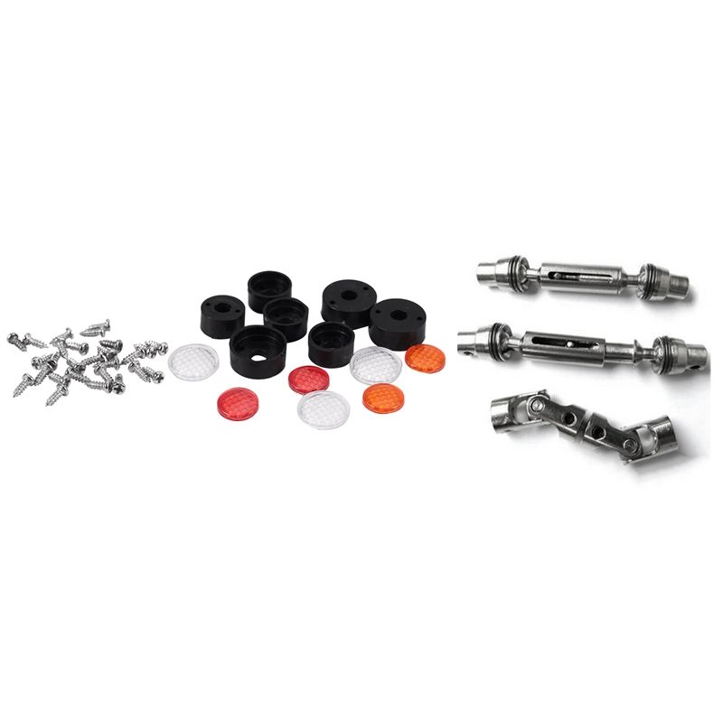 7Pcs Taillight Light Cover for 1:10 RC Crawler l & 1set for WPL B1 B-1 B14 B-14 B36 1/16 Metal Drive Shaft