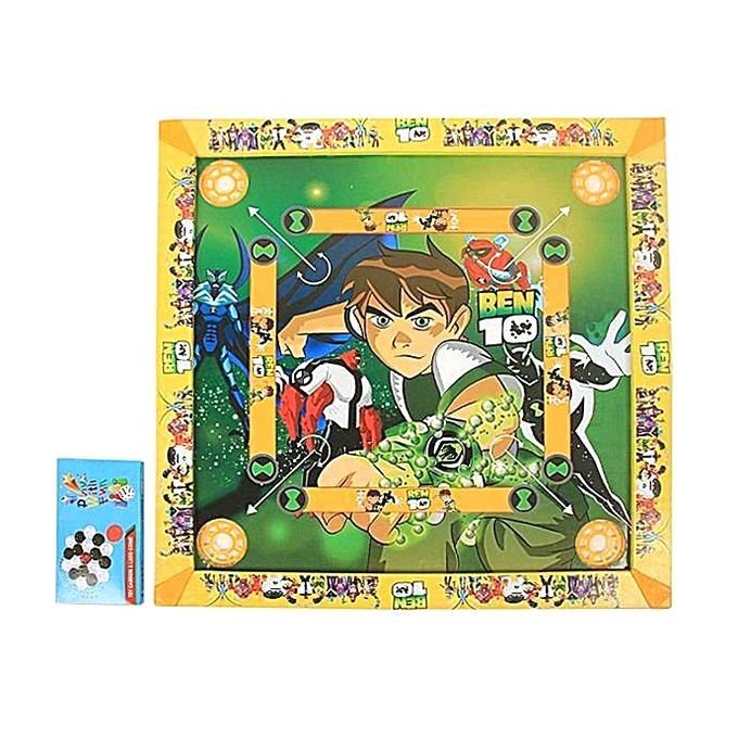 3 in 1 Plastic Carrom Board for Kids - Multicolor