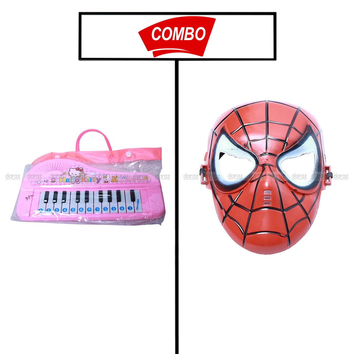 HELLO KITTY PIANO FOR KIDS & SPIDER MAN COSTUME false fac COMBO
