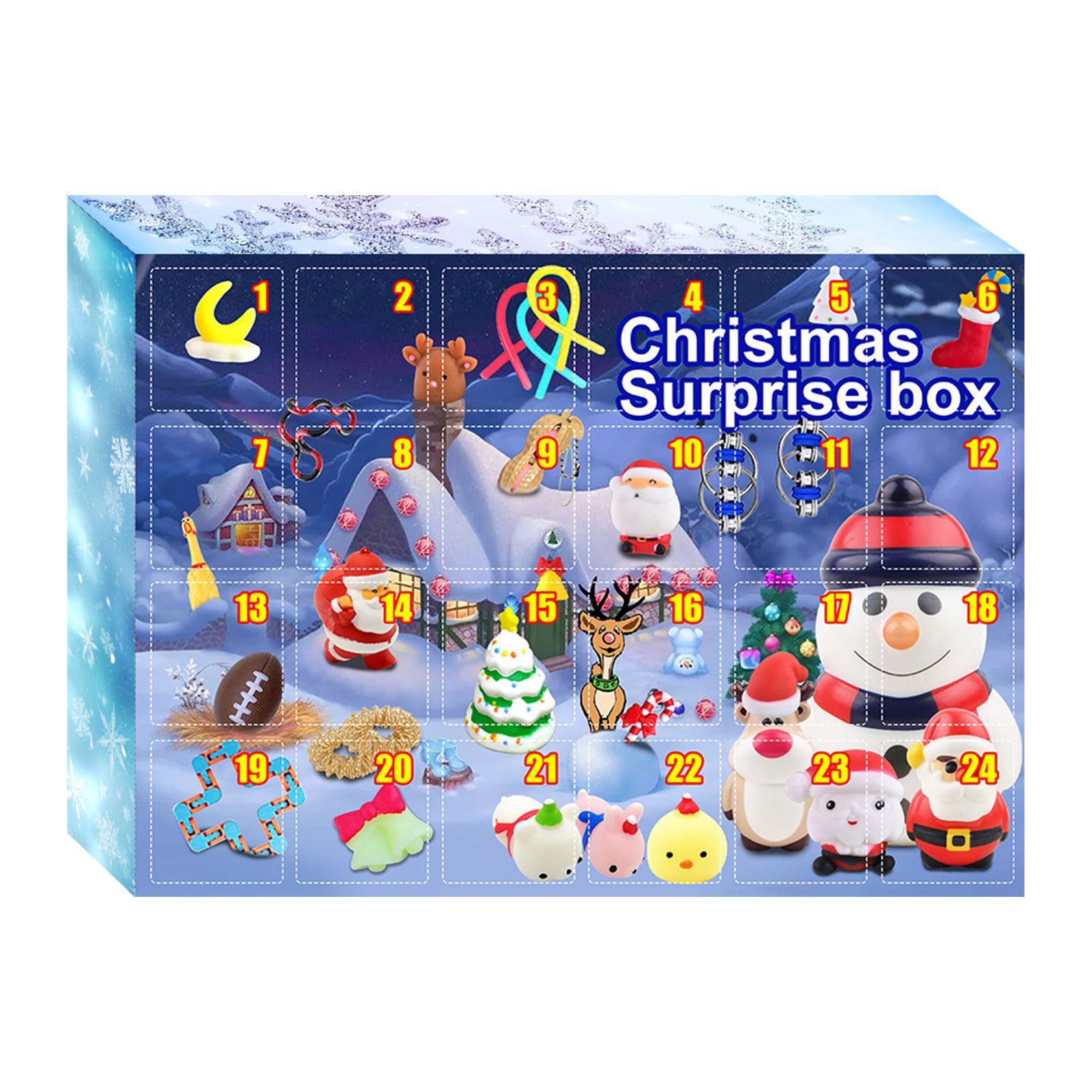 Eco-friendly Blind Box Funny Paper Christmas Fidget Toy Holiday Supplies for Children