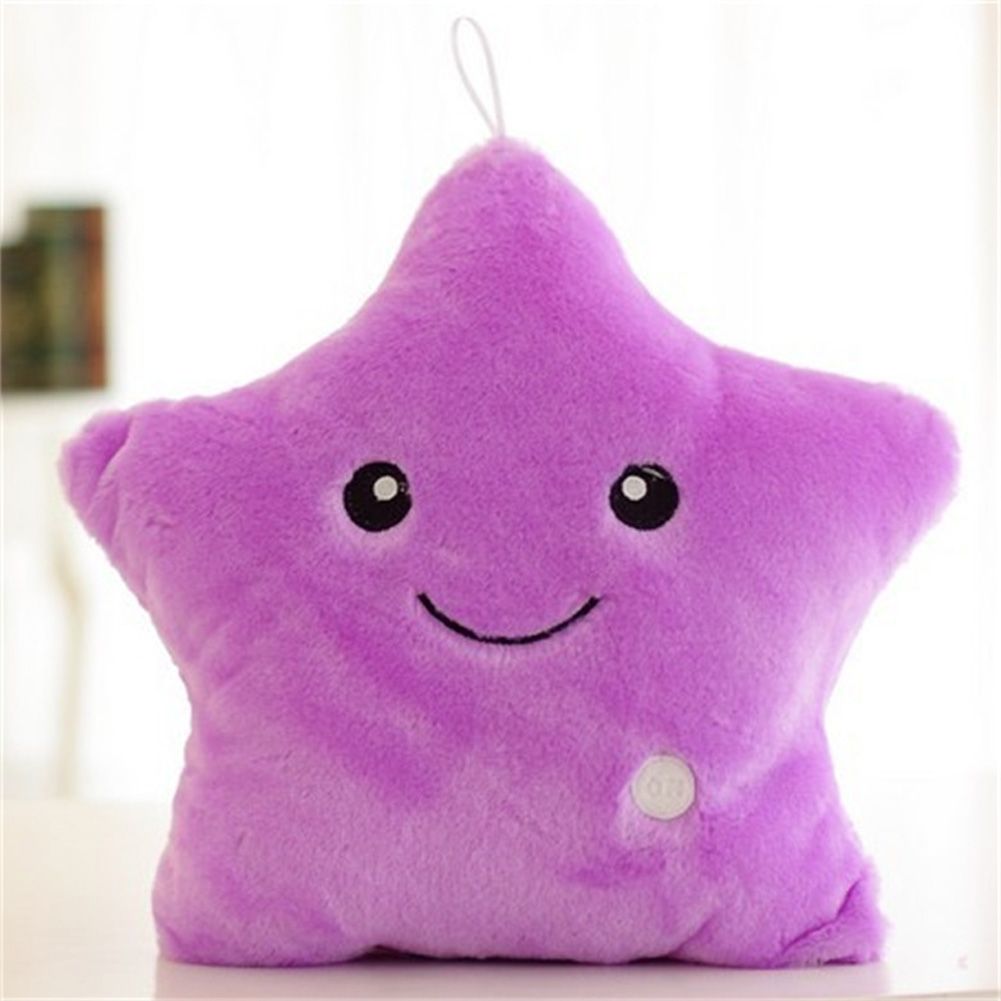 nous Pillow Soft Stuffed Plush lowing Colorful Stars Cushion LED Light oys ift For Kids ldren irls Style