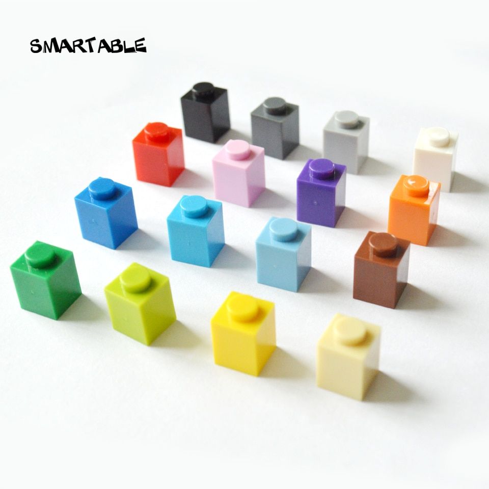 Smartable Brick 1X1 Building Blocks Parts DIY Brick Toys For Creative Educational Compatible All Brands 3005 MOC Toys 230pcs/lot