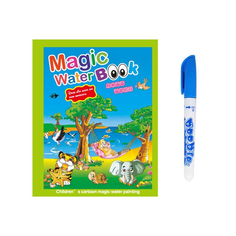 Children's handmade colorful water picture book kindergarten coloring graffiti reusable magic water painting book