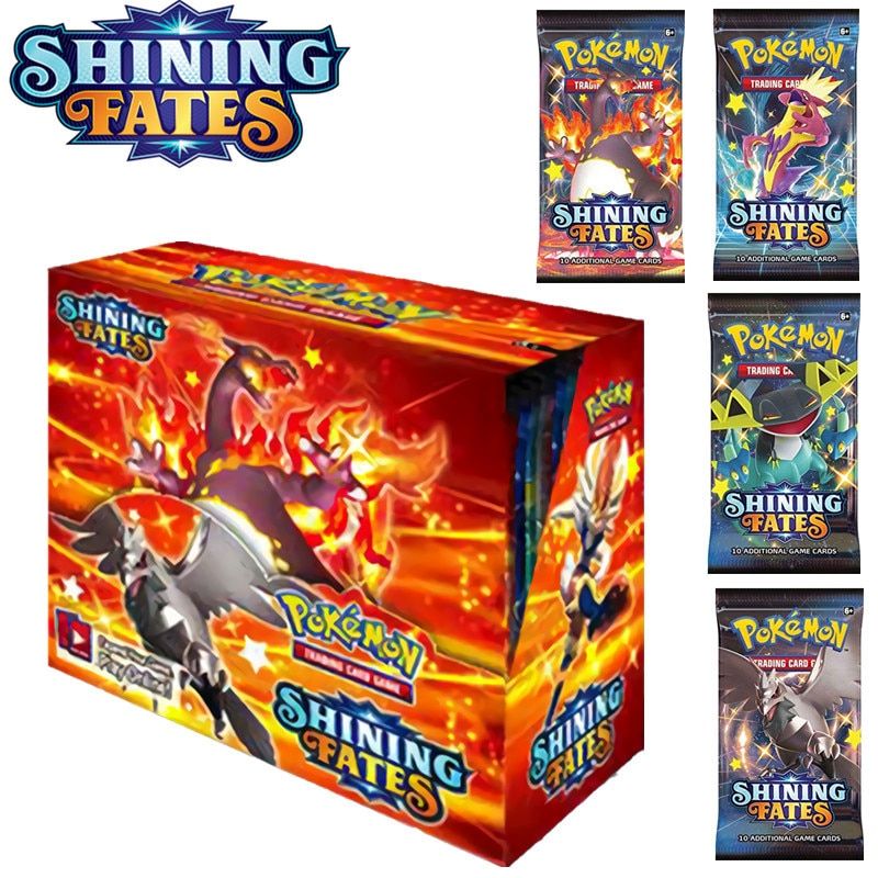 360Pcs Pokemon TCG: Shining Fates 2021 Newest Booster Box Trading Card Game Collection Toys