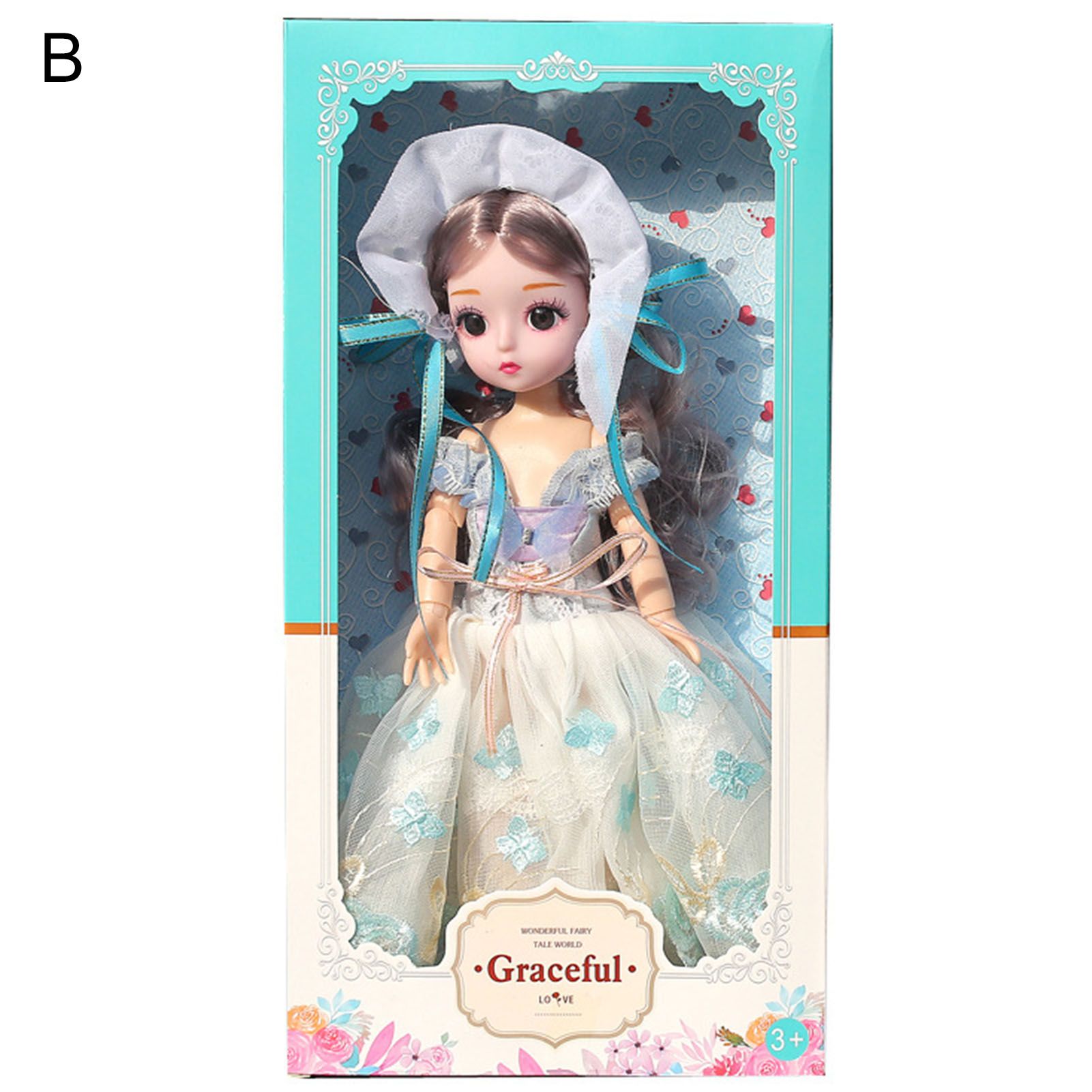 Doll Toy Smooth BJD Doll with Clothes Shoes Wig Hair Makeup
