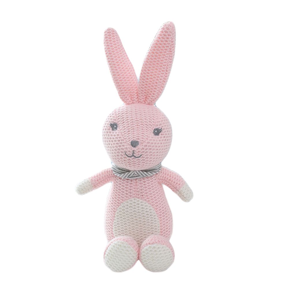 Cute Bear Animal Knitted Doll Plush Stuffed Huggable Pillow Kids Appeasing Toy