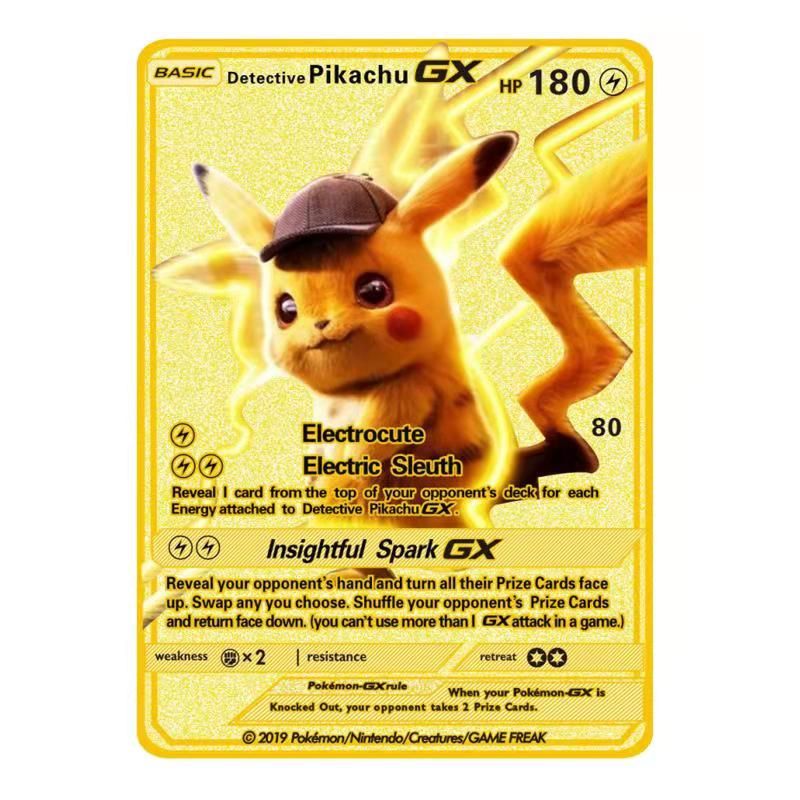 Newest Pokemon Cards Vmax GX EX Tag Trade Card Anime characters Pikachu Charizard Gold card Pokemon Metal Card Collection card