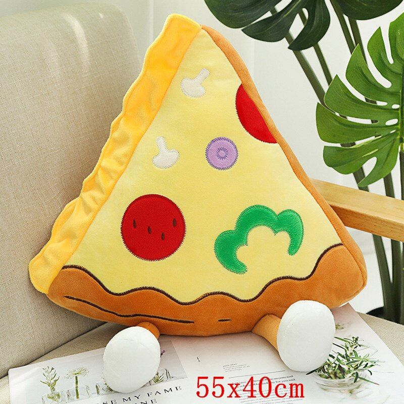 Cute Cartoon Plush Hamburger French Fries Toy Stuffed Food Popcorn Hot Dog Toast Chicken Legs Pizza Pillow Kids Toys Kawaii Gift