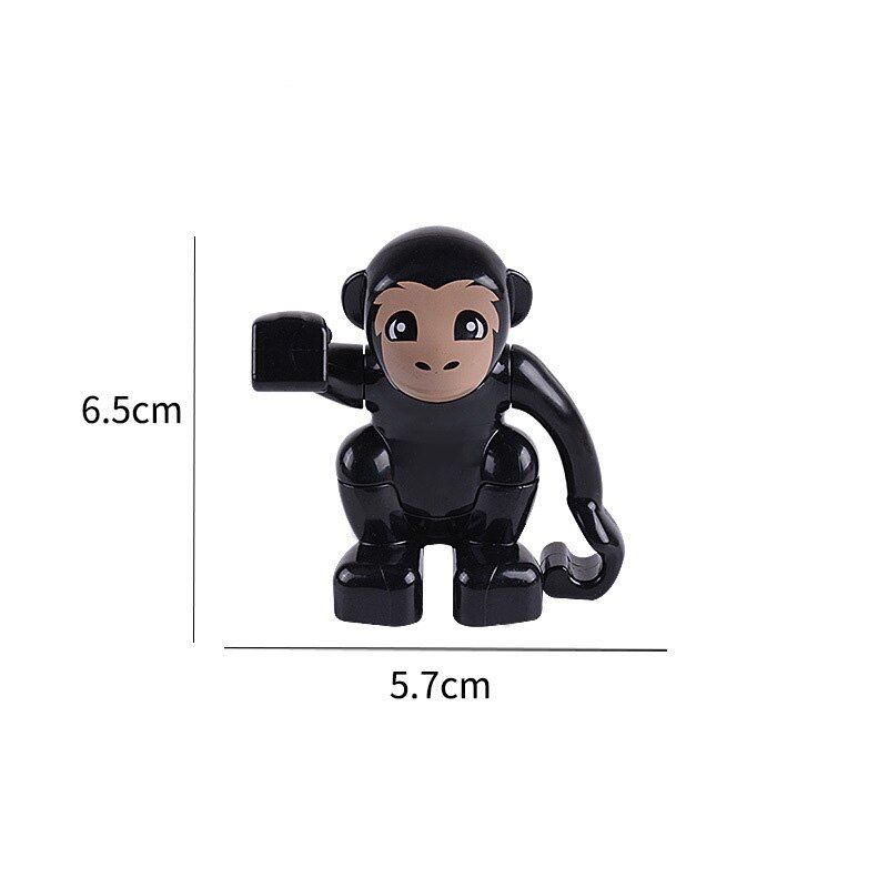Classic Animal Model Figures Blocks Big Size Building Block Elephant Monkey Educational Toys For Children Brinquedos Gift