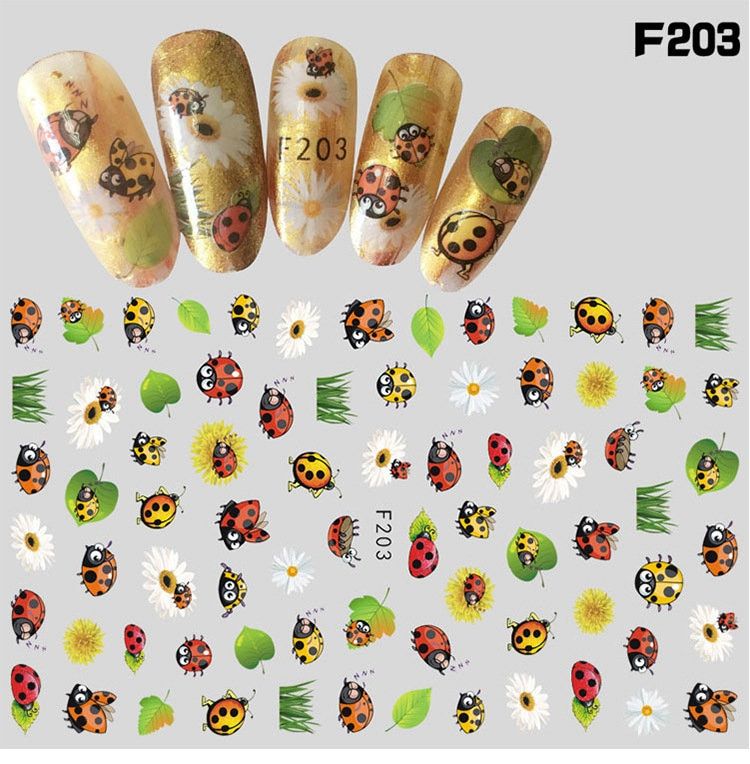 Nail Sticker Flower Adhesive DIY Manicure Slider 3D Nail Stickers Blooming Flower  Decals Adhesive Manicure