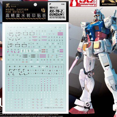 High Precision DIY Water Decal Paste for Bandai RG 1/144 Series Gundam Sticker Model Decoration Stickers Shipping by AP