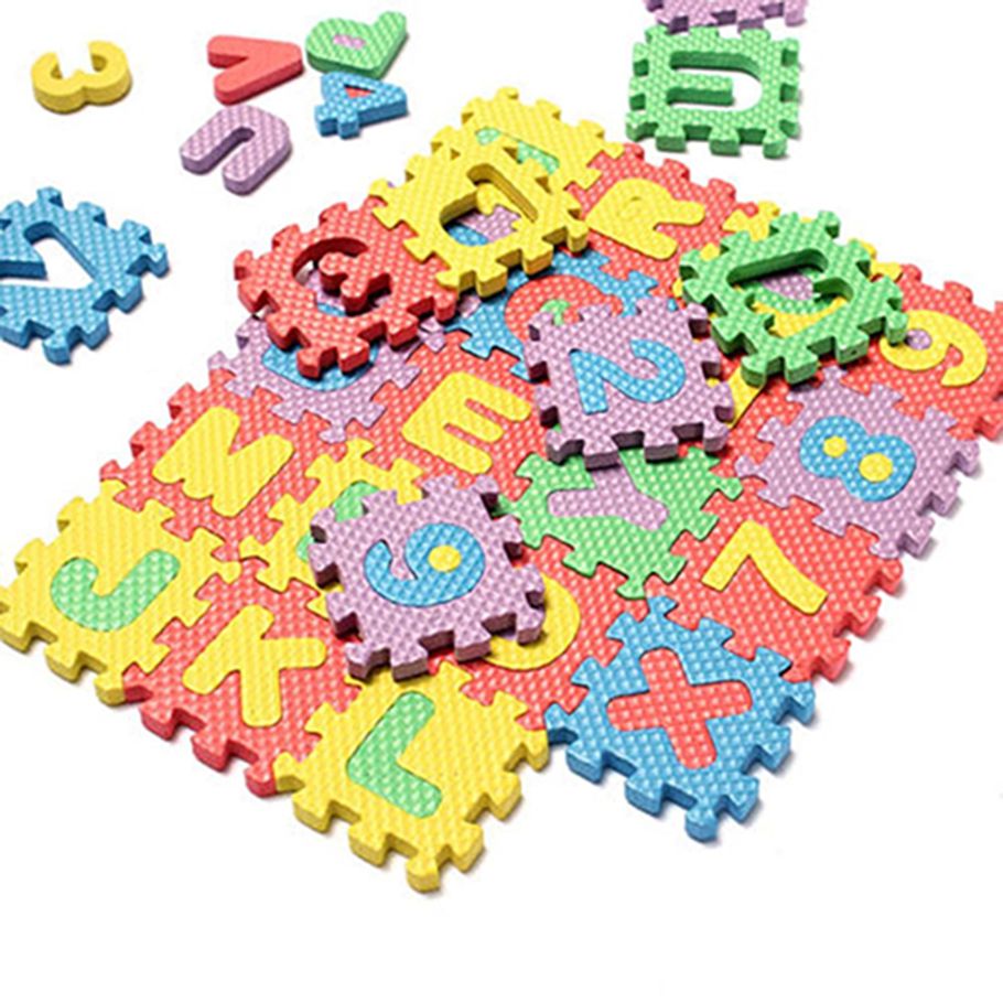 36 Pcs/Set Child Kids Novelty Alphabet Number EVA Puzzle Foam Tehing Mats Toy
