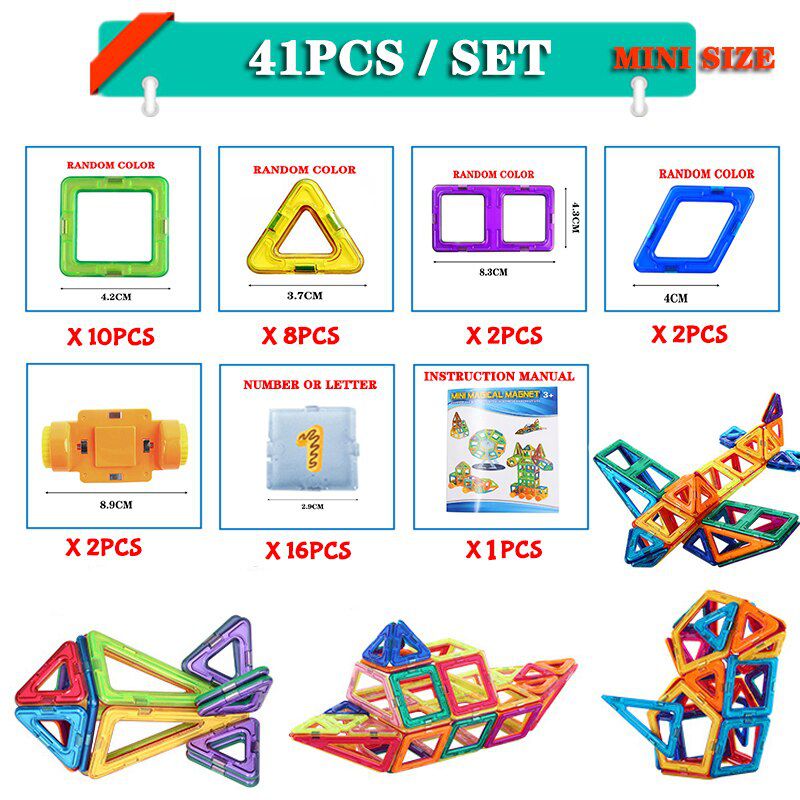 97pcs MINI Size DIY Magnetic Blocks Magnetic Constructor Kids Magnet Designer For Children Gift Educational Toys For Children