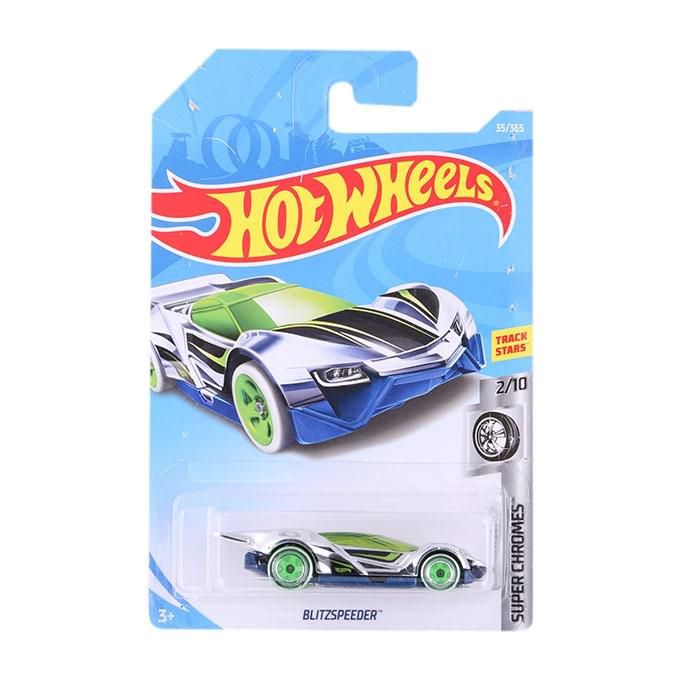 Metal Blitz Speeder Toy Car - Green And Silver