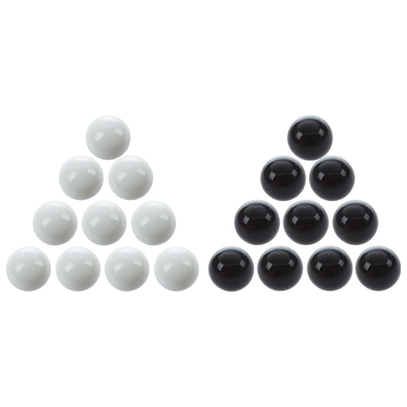 20 Pcs Marbles 16mm Gl  Marbles Knicker Gl  Balls Decoration Color Nuggets Toy Black and White
