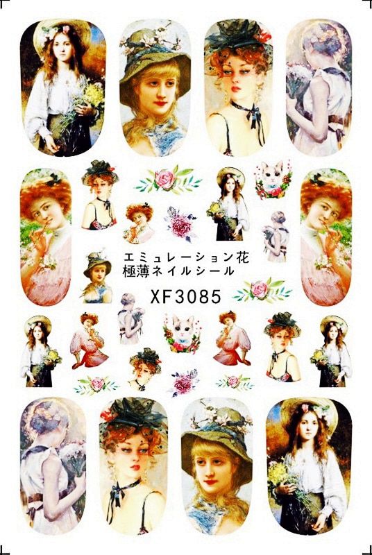 2020 Sexy Girl Lips Slider Back Glue Nail Decals Nail Sticker Transfer Tattoo Wraps Self Adhesive Tip Manicure Decoration Design