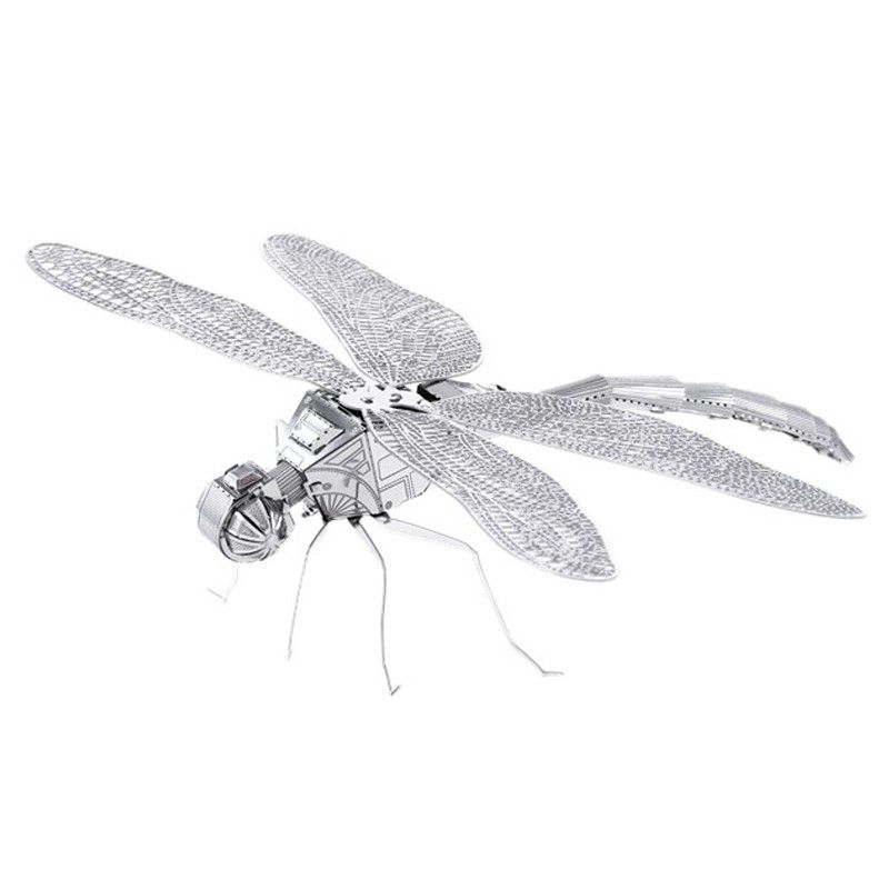 DIY 3D Metal Assembly Model Dragonfly Shaped Puzzle Toys