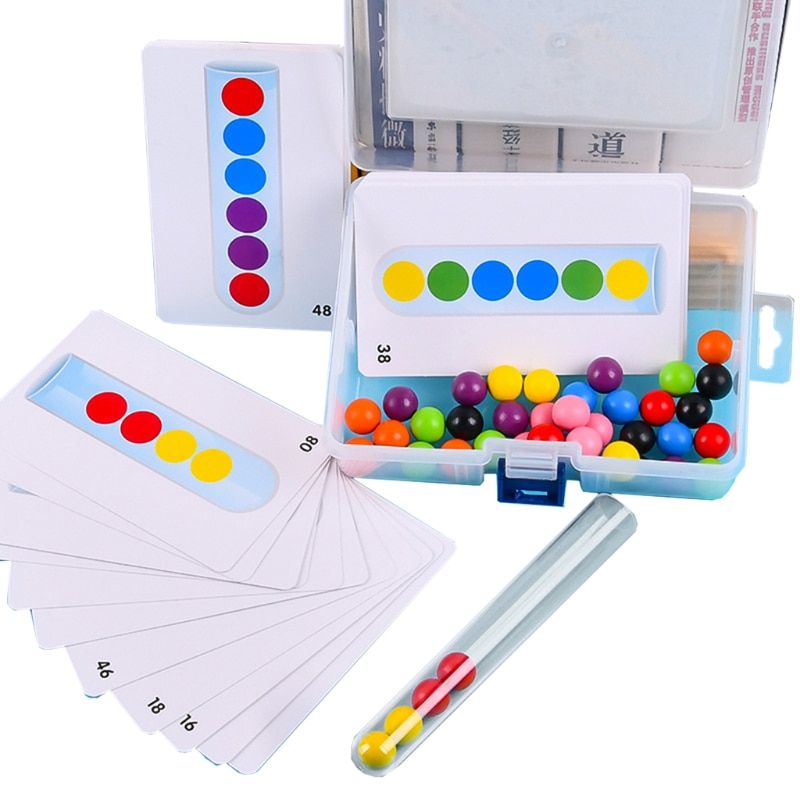 54DF 1PC Brain Developmental Math Toy Basic Life S Training Toy for Baby Wooden Clip Ball Toy Education Toy Teaching Aids