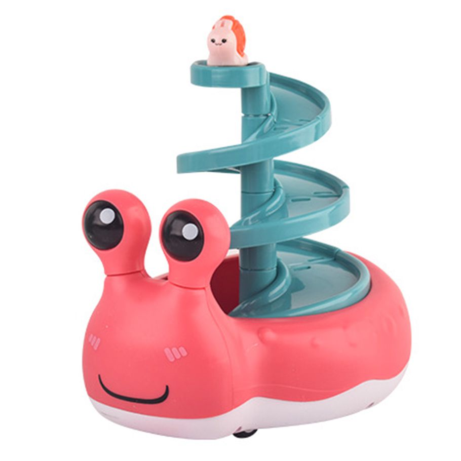 Children Cute Snail Shape Glider Rail Car with Track Educational Toy Kids Gift
