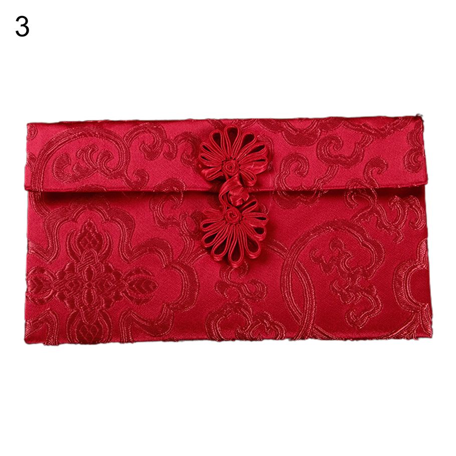 Lucky Money Red Envelopes Tassel Design Fabric New Year Red Pket
