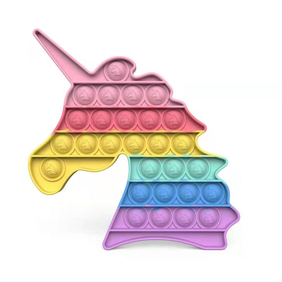 Pop Fidget Reliver Stress Toys Popit Rainbow Push It Bubble Antistress Toys Adult Children Simple Dimple Toy To Relieve Autism