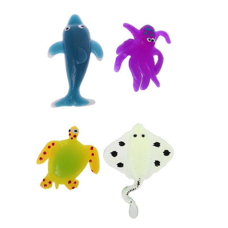 Novelty Relieve Stress Ocean Animals Dolphin Octopus Turtle Sticky Squeezing Decompression Cure Toy Gift