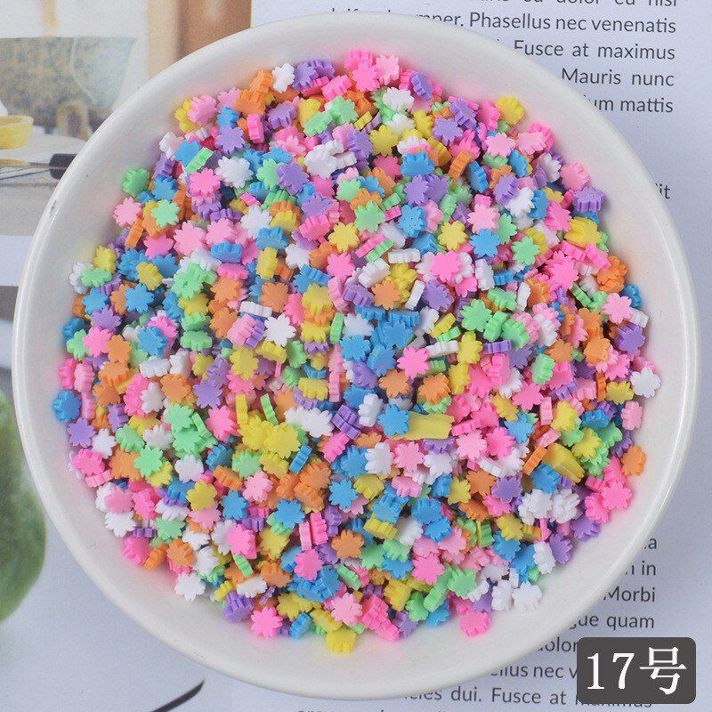 100g/bag Slime Clay Sprinkles For Filler For Slime DIY Supplies Candy Fake Cake Dessert Mud Particles Decoration Toys 5MM