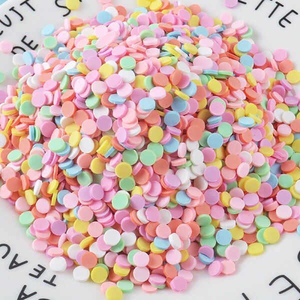 100g/bag Slime Clay Fake Candy Sweets Sugar Sprinkle Decorations for Fake Cake Dessert Food Particles Decoration Toys