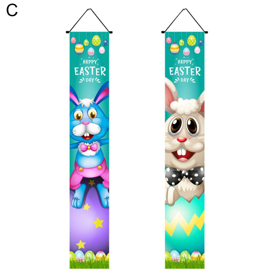 Front Door Banner Easter Style Exquisite Clear Pattern Holiday Couplet
