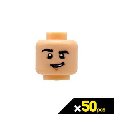 Bulk Lot 50PCs Mini Head Brick Heads Custom Face Expression for MOC Building Blocks Bricks Toys Wholesale
