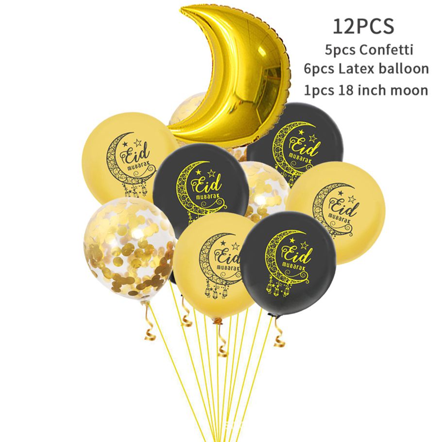 Party Balloon Decor Wear Resistant Moon Star Printed Party Balloon