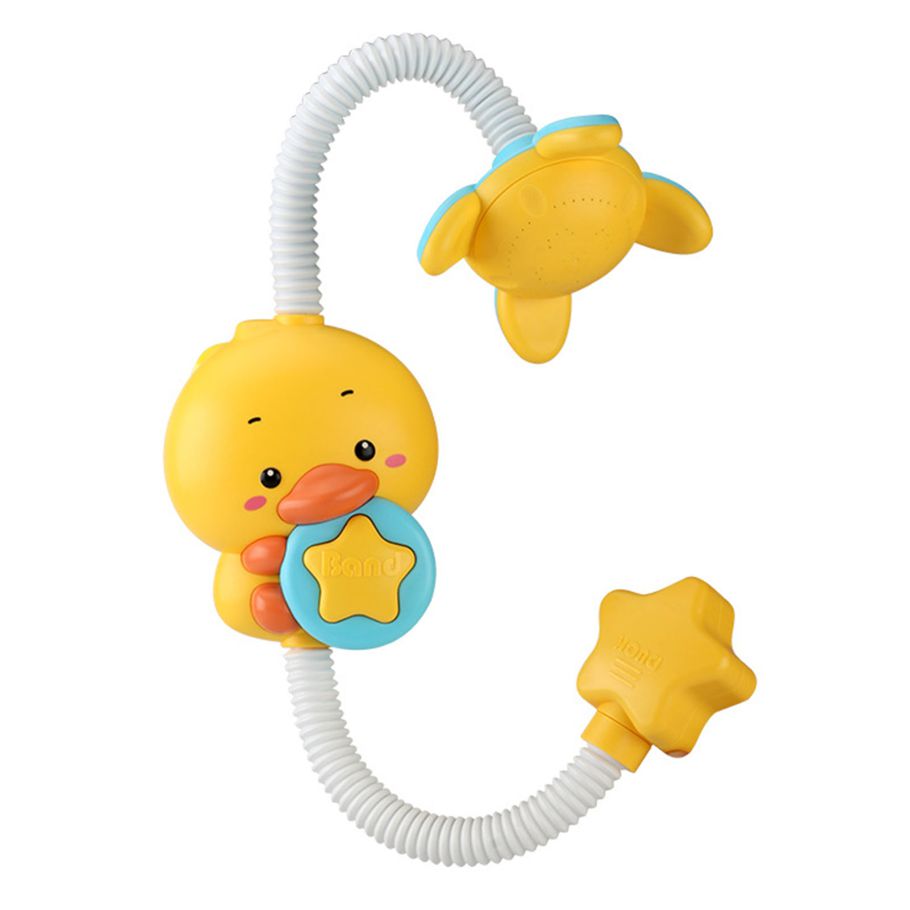 Water Spray Toy Cartoon Duck Shape Fun Electric Baby Faucet Shower Toy for Bathroom