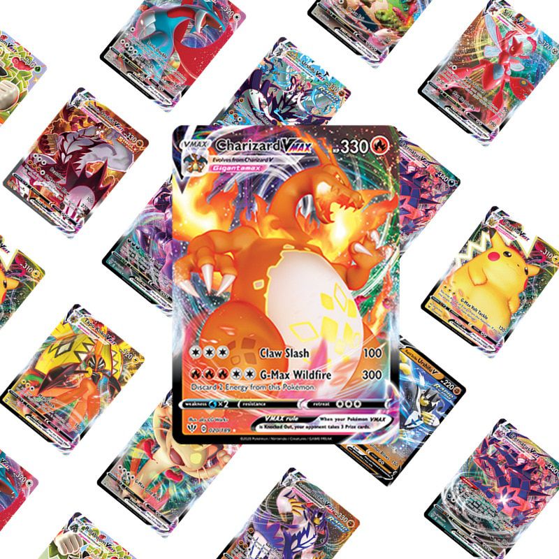 In Stock! New Shining Cards 200pcs Pokemon TAG TEAM VMAX GX EC MEGA TRAINER Trading Collection Card Game Toys