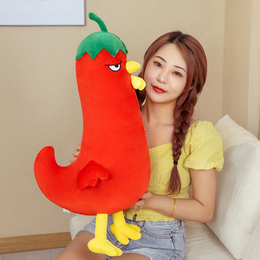 Childrenworld Plush Pillow Toy Chili Vegetable Shape Plush Chili Vegetable Chicken Doll Toy