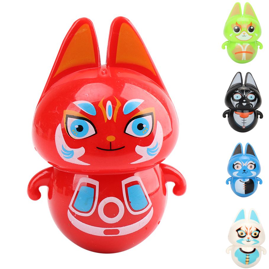 5Pcs Baby Tumbler Toy Cartoon Design Educational Colorful Kids Fox Tumbler Toy for Child