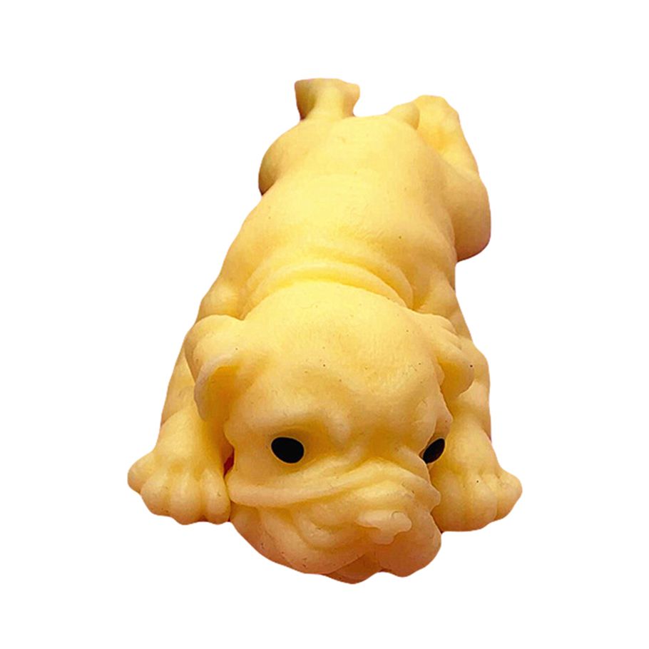 Realistic Silicone Bulldog Soft Animal Stress Relieve Squeezing Kids Adult Toy